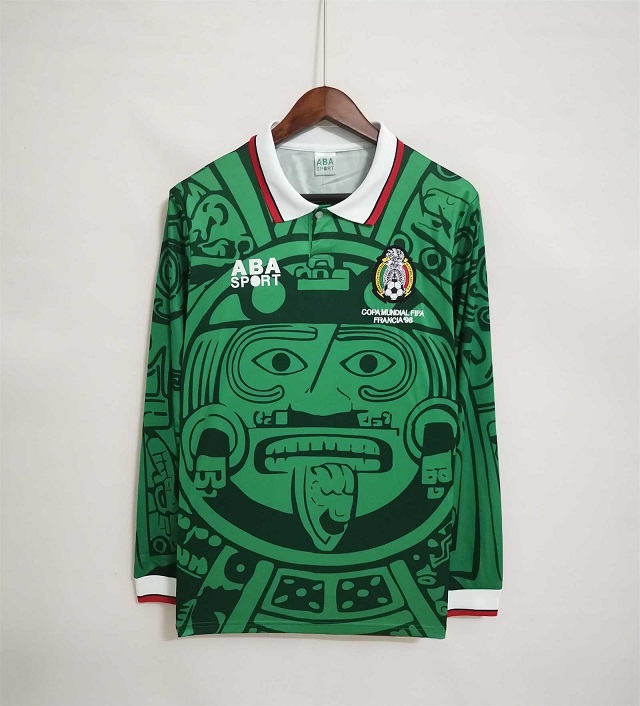AAA Quality Mexico 1998 World Cup Home Long Soccer Jersey